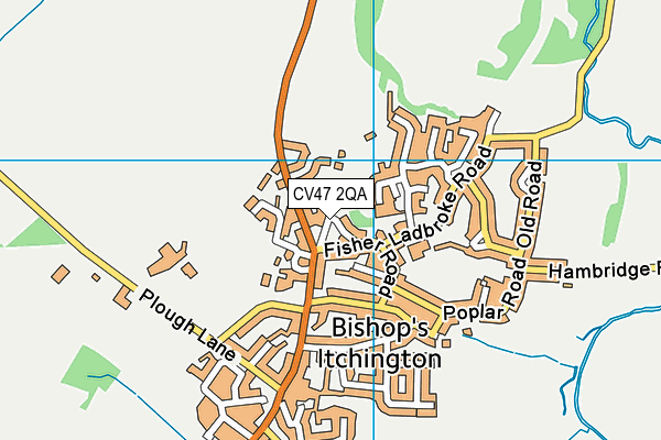 CV47 2QA map - OS VectorMap District (Ordnance Survey) CV47 2QA map - OS VectorMap District (Ordnance Survey)