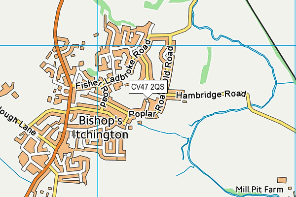 CV47 2QS map - OS VectorMap District (Ordnance Survey) CV47 2QS map - OS VectorMap District (Ordnance Survey)