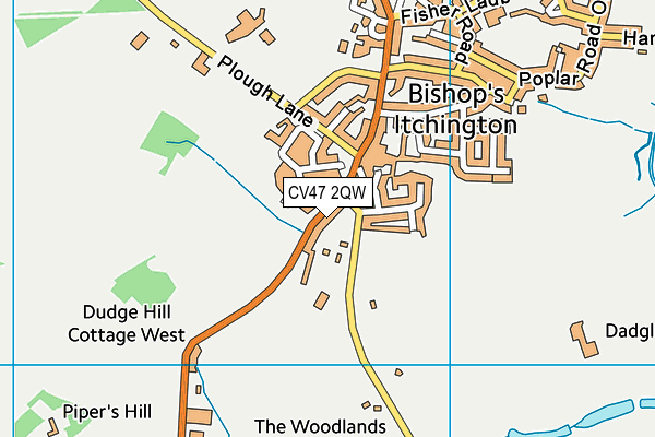 CV47 2QW map - OS VectorMap District (Ordnance Survey) CV47 2QW map - OS VectorMap District (Ordnance Survey)