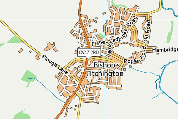 CV47 2RD map - OS VectorMap District (Ordnance Survey)