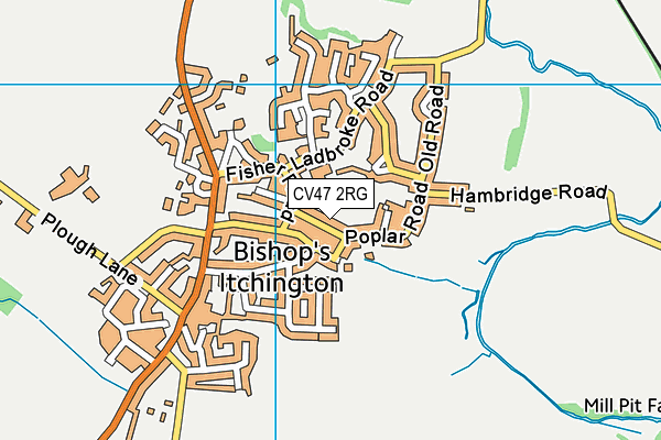 CV47 2RG map - OS VectorMap District (Ordnance Survey)