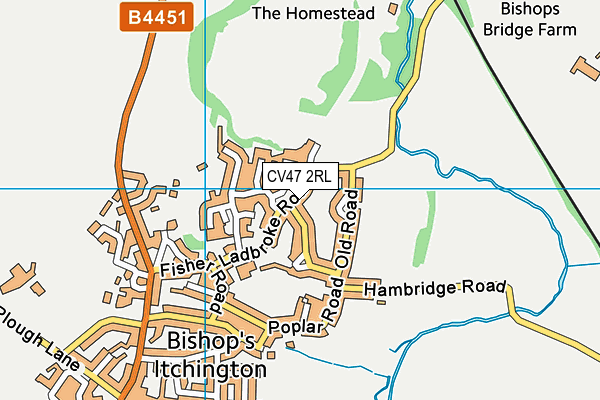 CV47 2RL map - OS VectorMap District (Ordnance Survey)