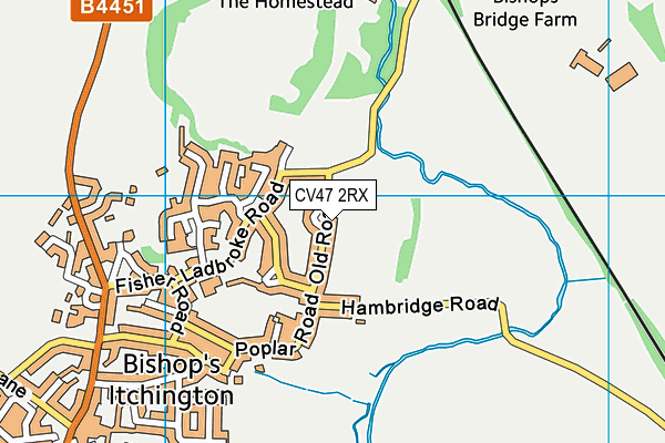 CV47 2RX map - OS VectorMap District (Ordnance Survey) CV47 2RX map - OS VectorMap District (Ordnance Survey)