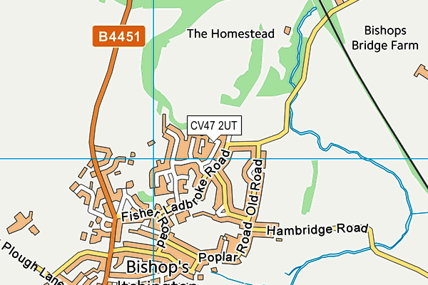 CV47 2UT map - OS VectorMap District (Ordnance Survey)