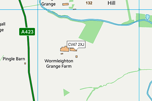 CV47 2XJ map - OS VectorMap District (Ordnance Survey)