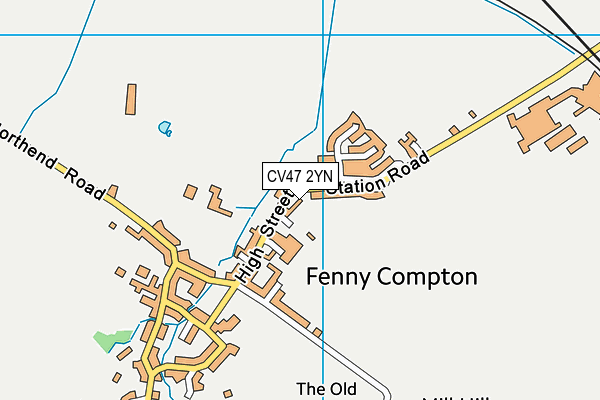CV47 2YN map - OS VectorMap District (Ordnance Survey)