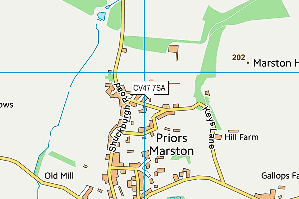 CV47 7SA map - OS VectorMap District (Ordnance Survey) CV47 7SA map - OS VectorMap District (Ordnance Survey)