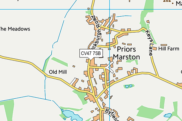 CV47 7SB map - OS VectorMap District (Ordnance Survey) CV47 7SB map - OS VectorMap District (Ordnance Survey)
