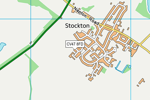 CV47 8FD map - OS VectorMap District (Ordnance Survey)