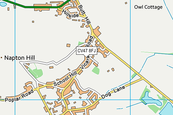 CV47 8FJ map - OS VectorMap District (Ordnance Survey) CV47 8FJ map - OS VectorMap District (Ordnance Survey)