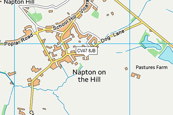 CV47 8JB map - OS VectorMap District (Ordnance Survey)