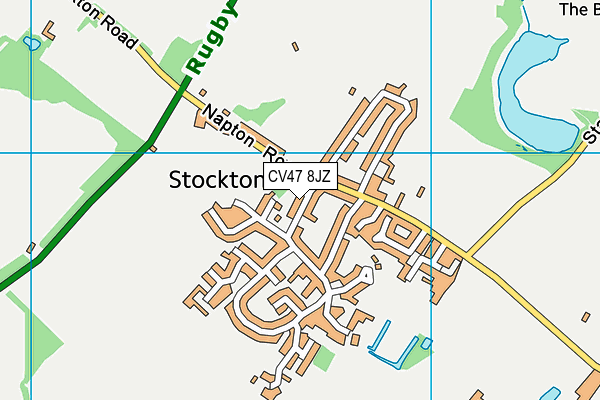 CV47 8JZ map - OS VectorMap District (Ordnance Survey)