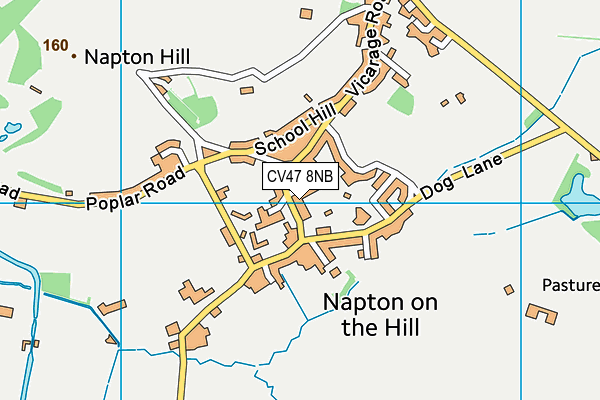 CV47 8NB map - OS VectorMap District (Ordnance Survey)