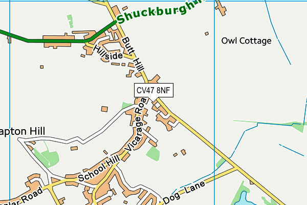 CV47 8NF map - OS VectorMap District (Ordnance Survey) CV47 8NF map - OS VectorMap District (Ordnance Survey)
