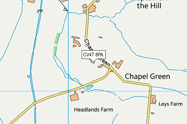 CV47 8PA map - OS VectorMap District (Ordnance Survey) CV47 8PA map - OS VectorMap District (Ordnance Survey)