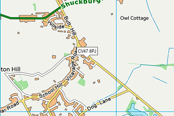 CV47 8PJ map - OS VectorMap District (Ordnance Survey) CV47 8PJ map - OS VectorMap District (Ordnance Survey)