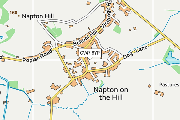 CV47 8YP map - OS VectorMap District (Ordnance Survey) CV47 8YP map - OS VectorMap District (Ordnance Survey)