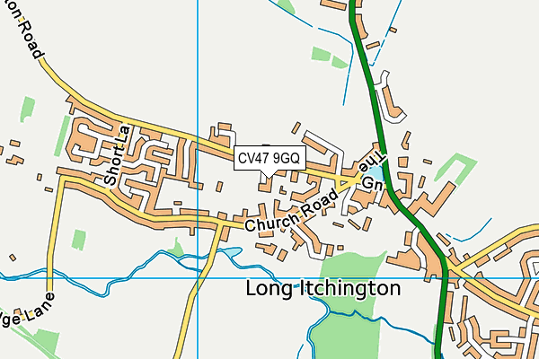 CV47 9GQ map - OS VectorMap District (Ordnance Survey)