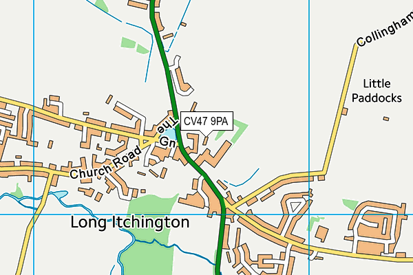 CV47 9PA map - OS VectorMap District (Ordnance Survey) CV47 9PA map - OS VectorMap District (Ordnance Survey)