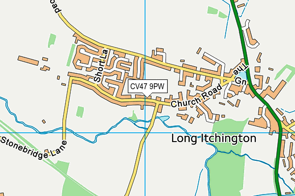 CV47 9PW map - OS VectorMap District (Ordnance Survey) CV47 9PW map - OS VectorMap District (Ordnance Survey)