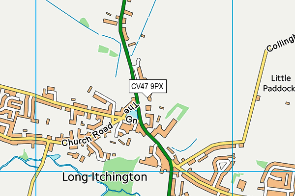 CV47 9PX map - OS VectorMap District (Ordnance Survey) CV47 9PX map - OS VectorMap District (Ordnance Survey)