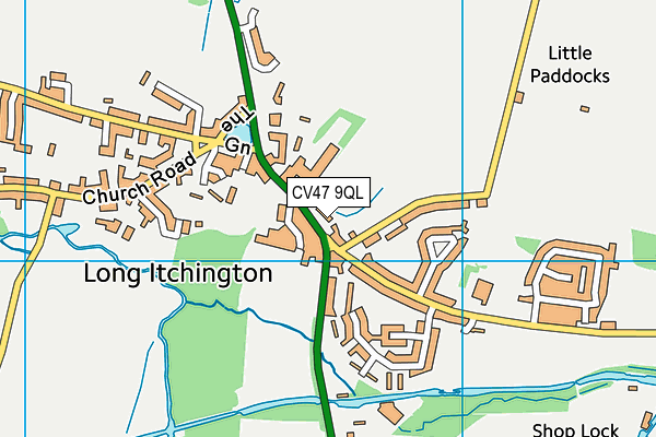 CV47 9QL map - OS VectorMap District (Ordnance Survey) CV47 9QL map - OS VectorMap District (Ordnance Survey)