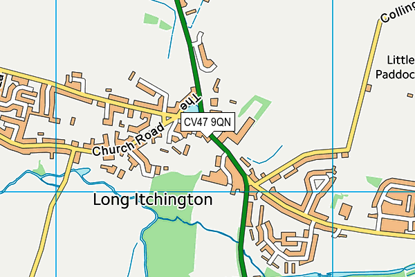 CV47 9QN map - OS VectorMap District (Ordnance Survey) CV47 9QN map - OS VectorMap District (Ordnance Survey)