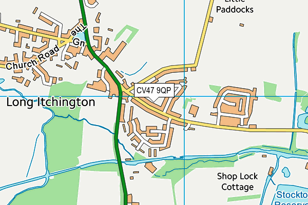 CV47 9QP map - OS VectorMap District (Ordnance Survey)