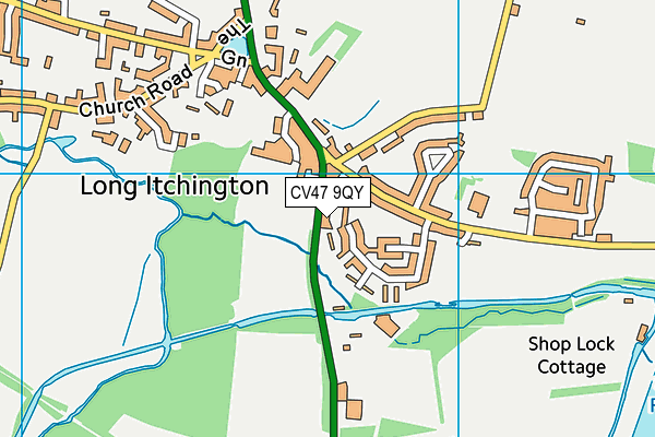 CV47 9QY map - OS VectorMap District (Ordnance Survey)