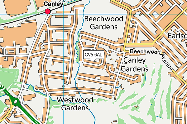 CV5 6AL map - OS VectorMap District (Ordnance Survey) CV5 6AL map - OS VectorMap District (Ordnance Survey)
