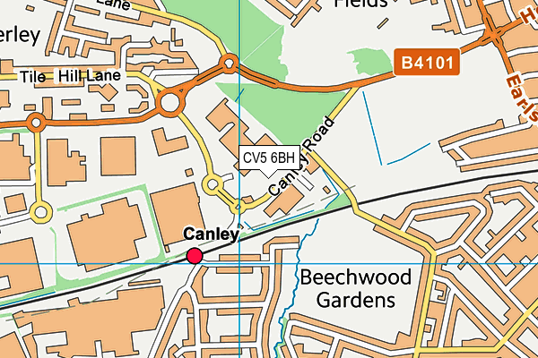 CV5 6BH map - OS VectorMap District (Ordnance Survey) CV5 6BH map - OS VectorMap District (Ordnance Survey)