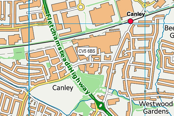 CV5 6BS map - OS VectorMap District (Ordnance Survey) CV5 6BS map - OS VectorMap District (Ordnance Survey)