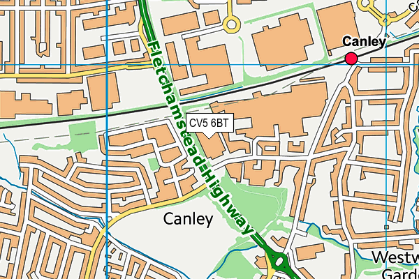 CV5 6BT map - OS VectorMap District (Ordnance Survey) CV5 6BT map - OS VectorMap District (Ordnance Survey)