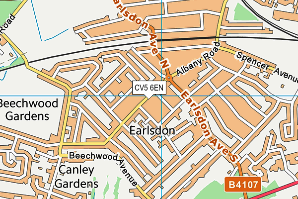 CV5 6EN map - OS VectorMap District (Ordnance Survey) CV5 6EN map - OS VectorMap District (Ordnance Survey)