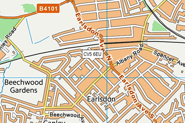 CV5 6EU map - OS VectorMap District (Ordnance Survey) CV5 6EU map - OS VectorMap District (Ordnance Survey)
