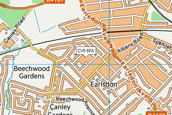 CV5 6FA map - OS VectorMap District (Ordnance Survey) CV5 6FA map - OS VectorMap District (Ordnance Survey)