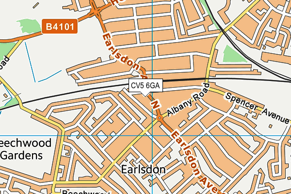 CV5 6GA map - OS VectorMap District (Ordnance Survey) CV5 6GA map - OS VectorMap District (Ordnance Survey)