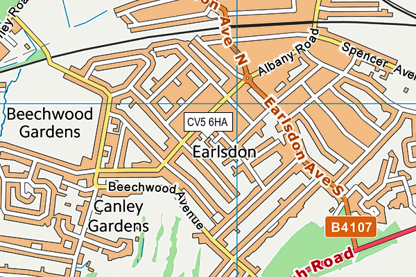CV5 6HA map - OS VectorMap District (Ordnance Survey) CV5 6HA map - OS VectorMap District (Ordnance Survey)