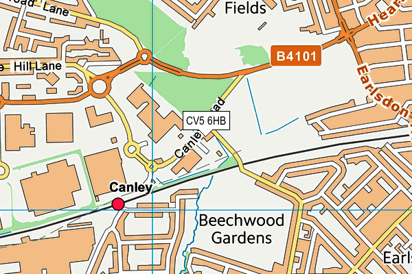 CV5 6HB map - OS VectorMap District (Ordnance Survey) CV5 6HB map - OS VectorMap District (Ordnance Survey)