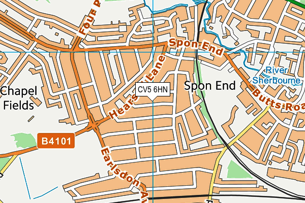 CV5 6HN map - OS VectorMap District (Ordnance Survey) CV5 6HN map - OS VectorMap District (Ordnance Survey)