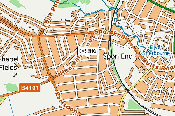 CV5 6HQ map - OS VectorMap District (Ordnance Survey) CV5 6HQ map - OS VectorMap District (Ordnance Survey)