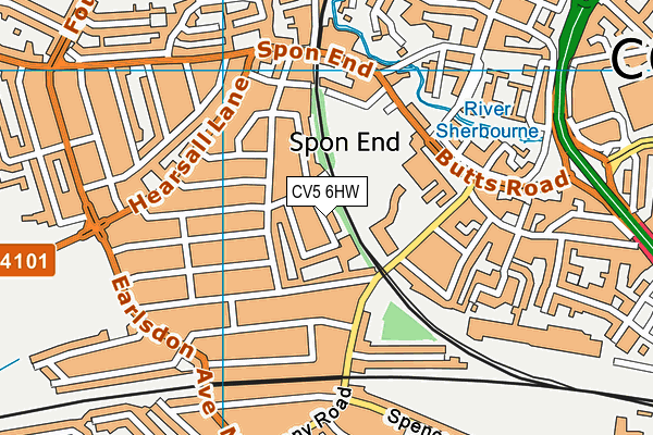CV5 6HW map - OS VectorMap District (Ordnance Survey) CV5 6HW map - OS VectorMap District (Ordnance Survey)