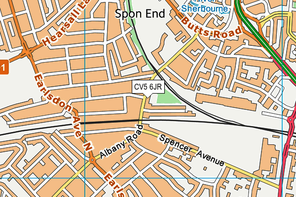 CV5 6JR map - OS VectorMap District (Ordnance Survey) CV5 6JR map - OS VectorMap District (Ordnance Survey)