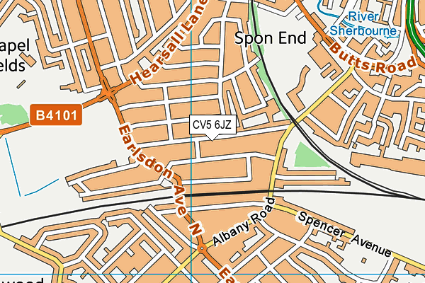 CV5 6JZ map - OS VectorMap District (Ordnance Survey) CV5 6JZ map - OS VectorMap District (Ordnance Survey)