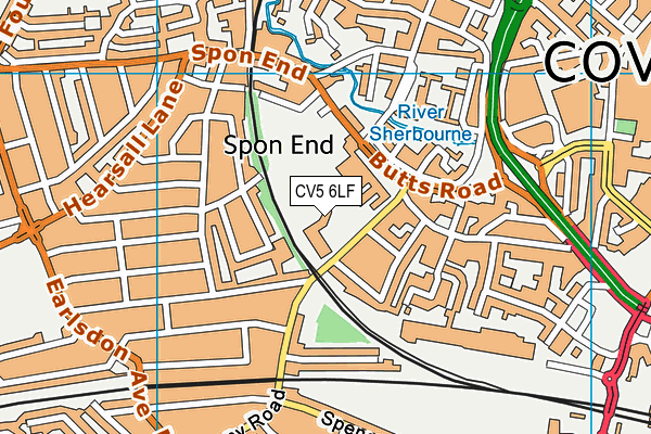 CV5 6LF map - OS VectorMap District (Ordnance Survey) CV5 6LF map - OS VectorMap District (Ordnance Survey)