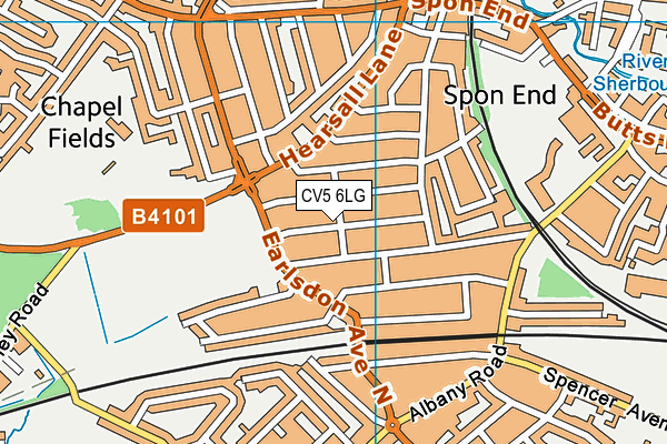 CV5 6LG map - OS VectorMap District (Ordnance Survey) CV5 6LG map - OS VectorMap District (Ordnance Survey)