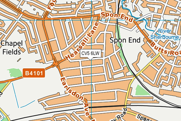 CV5 6LW map - OS VectorMap District (Ordnance Survey) CV5 6LW map - OS VectorMap District (Ordnance Survey)