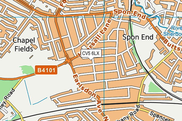 CV5 6LX map - OS VectorMap District (Ordnance Survey) CV5 6LX map - OS VectorMap District (Ordnance Survey)
