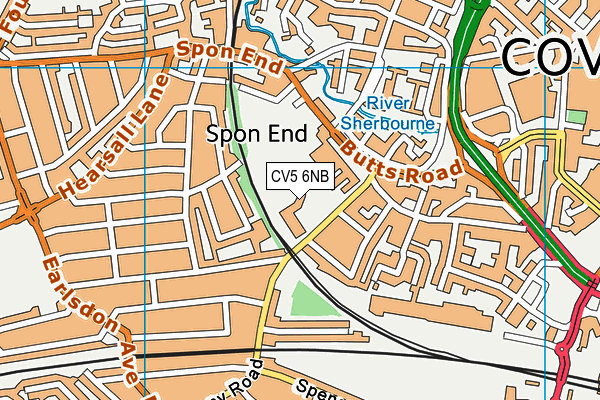 CV5 6NB map - OS VectorMap District (Ordnance Survey) CV5 6NB map - OS VectorMap District (Ordnance Survey)