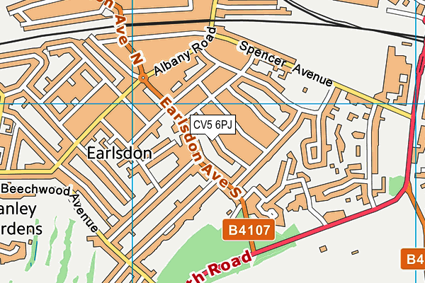 CV5 6PJ map - OS VectorMap District (Ordnance Survey) CV5 6PJ map - OS VectorMap District (Ordnance Survey)